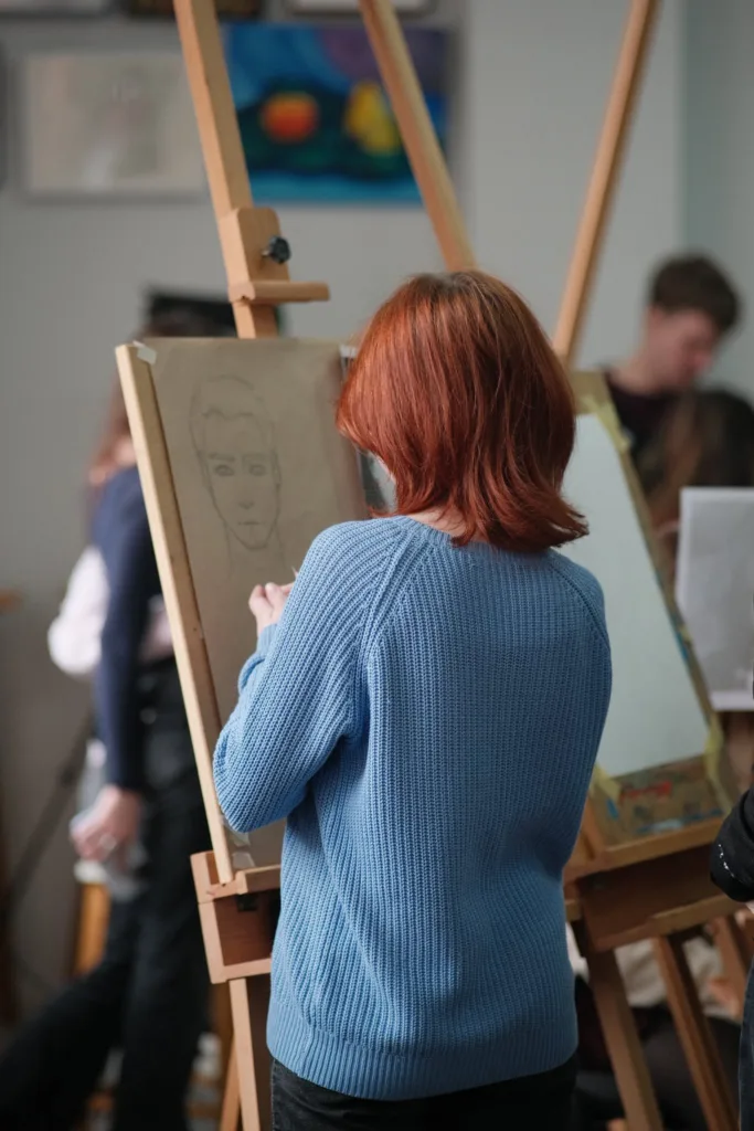 In the art and craft room at Dutch Gable House