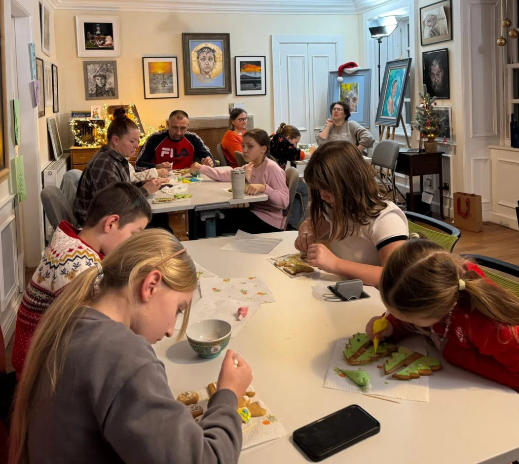 In the art and craft room at Dutch Gable House