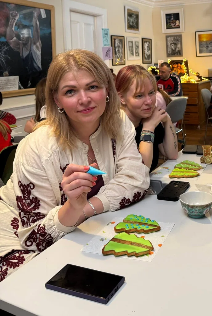 In the art and craft room at Dutch Gable House