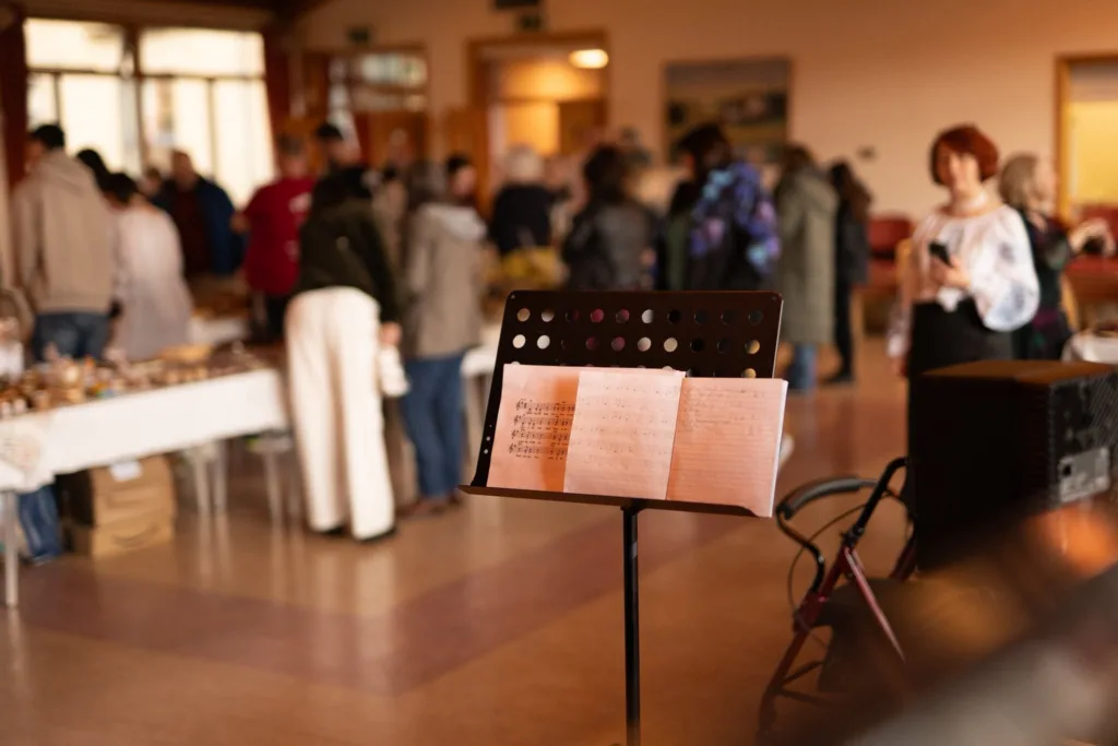 The music room at Dutch Gable House